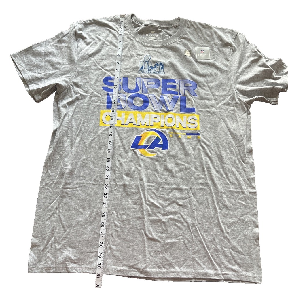 Los Angeles Rams Fanatics Super Bowl LVI Champions T-Shirt Size X-LARGE XL NWT - Picture 5 of 6